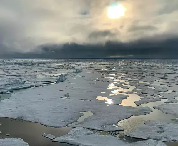 August 2020 Arctic sea ice conditions.