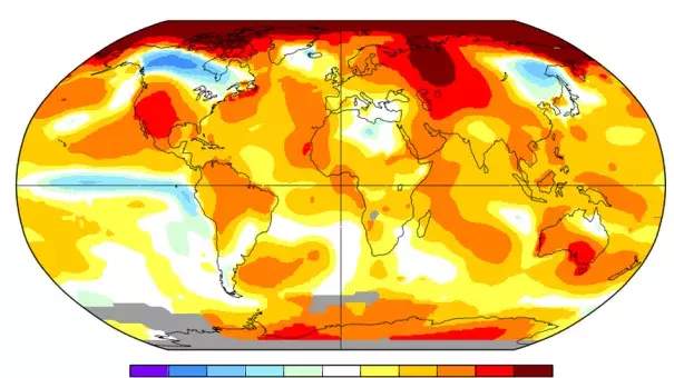 Global average surface temperature anomalies during Nov. 2017. Image: NASA GISSTEMP