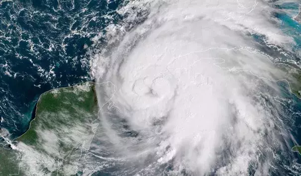  GOES-16 image of Tropical Storm Michael at 10:15 am EDT October 8, 2018. Credit: NOAA/RAMMB