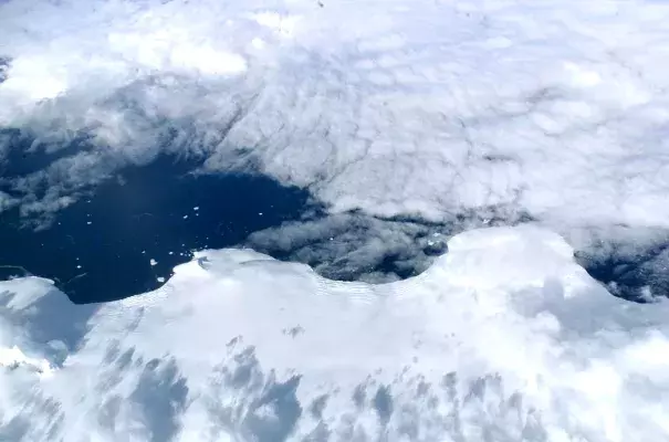 The Larsen Ice Shelf in Antarctica is rapidly melting, and now scientists have a better idea why. Photo: Jim Ross, NASA