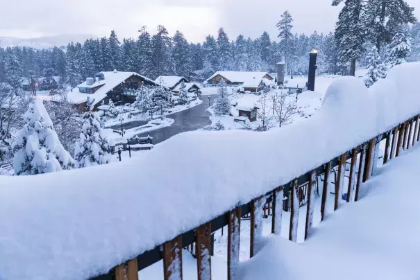 Snow at Big Bear Mountain Resort in Big Bear Lake, Calif. Credit: Big Bear Mountain Resort/AP