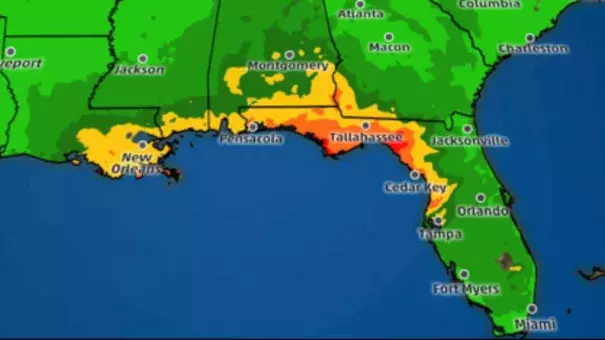 Rainfall outlook through Friday. Image: The Weather Channel