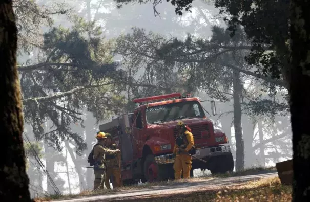 Firefighters prepare to embark on a mop-up operation during the Soberanes Fire in the mountains above Carmel Highlands, California, U.S. July 28, 2016. Photo: Michael Fiala