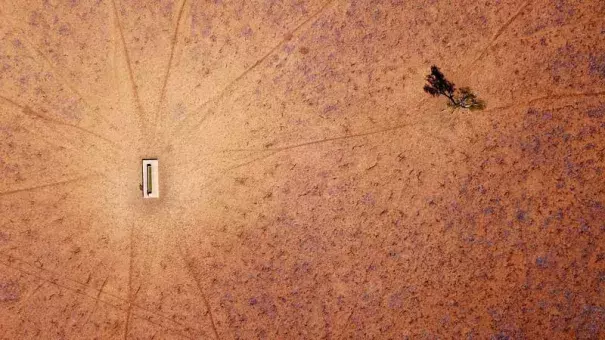 FILE: A lone tree stands near a water trough in a drought-effected paddock on Jimmie and May McKeown's property located on the outskirts of town of Walgett, in New South Wales, Australia, July 20, 2018. Photo: AP