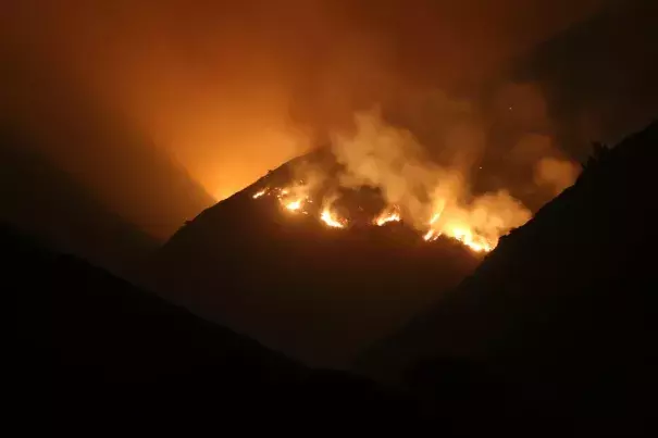 The Sobranes Fire grew to more than 10,000 acres and was forcing evacuations in Monterey County south of Carmel. Photo: Cal Fire