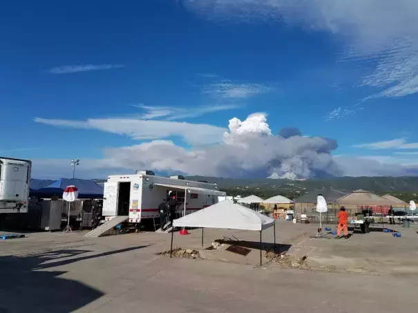 The National Weather Service shared a photo of pyrocumulus and lenticular clouds over the Mendocino Complex Fire. Credit: NWS Sacramento