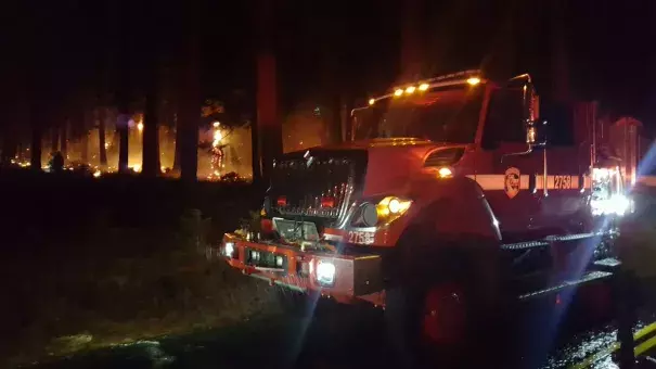 The South Lake Tahoe Recreation Center offered shelter to some 500 evacuees after a fire broke out near Emerald Bay and quickly burned across 200 acres. Photo: Cal Fire