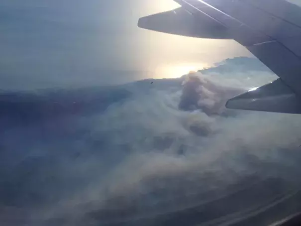 The Soberanes Fire from the air on August 30. Photo: Jack Morse, SFist