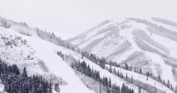 A snowy mountain in Park City, Utah. Photo: Rich Fury, Getty Images for Canada Goose