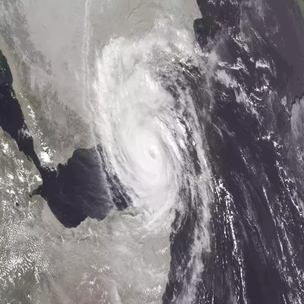 Satellite image of Cyclone Chapala. Photo: Vice