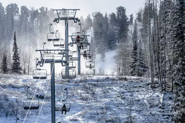 Skiers at Solitude Mountain Resort, Thursday December 21, 2017. Photo: Trent Nelson, The Salt Lake Tribune