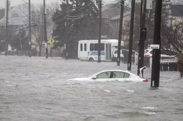 A nor’easter is pounding the East Coast with heavy rain, strong winds and some snow. The storm is causing flooding along coastal areas of the Eastern Seaboard. Photo: Claritza Jimenez, The Washington Post
