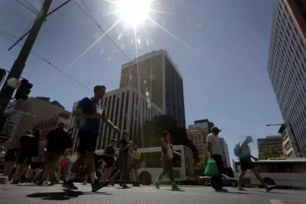 Temperatures soared to as high as a record 49.5 deg C in Port Augusta in South Australia on Jan 24 and 46.6 deg C the same day in Adelaide (pictured), said a Climate Council report. Photo: AFP
