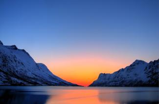 Arctic Sunset taken in Tromsø Kommune, Troms Fylke. Photo: P J Hansen