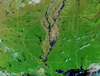 satellite image of Mississippi River