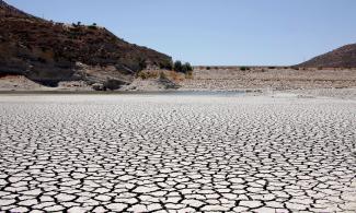 View from the virtually empty pit of Yermasoyia reservoir in southern Cyprus. Photo: Katia Christodoulou, EPA/Corbis