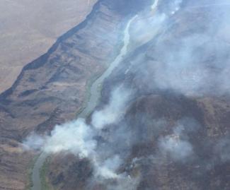 The Owyhee Canyon fire in Malheur County was reported June 5, 2016, and flared to almost double in size, an estimated 23,000 acres, the next day. Photo: inciweb