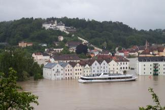 Flooding in Passau, Bavaria. Photo: Stefan Penninger