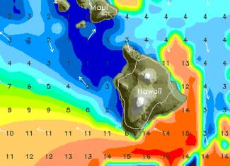 Swell forecast as Hurricane Lane passes Hawaii early to middle of next week. Credit: stormsurf.com