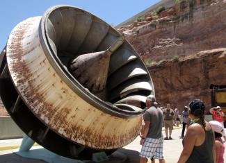 Old turbine runner of Glen Canyon Dam in Arizona.