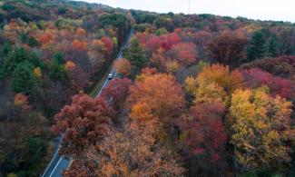 In this Oct. 23, 2017, photo above, fall colors begin to show along Route 209 in Reilly Township, Schuylkill County, Pennsylvania. Photo: David McKeown, Republican-Herald via AP