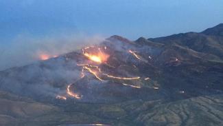 An aerial view of the Sawmill fire in southern Arizona. Photo: Arizona Department of Forestry and Fire Management