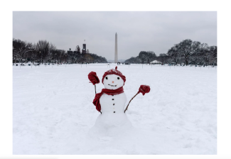 climate change is decreasing snow amounts in Washington DC 