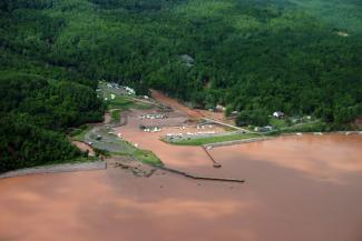 Recent flooding at Saxon Harbor. Photo: WDNR & Iron County Forestry Dept.