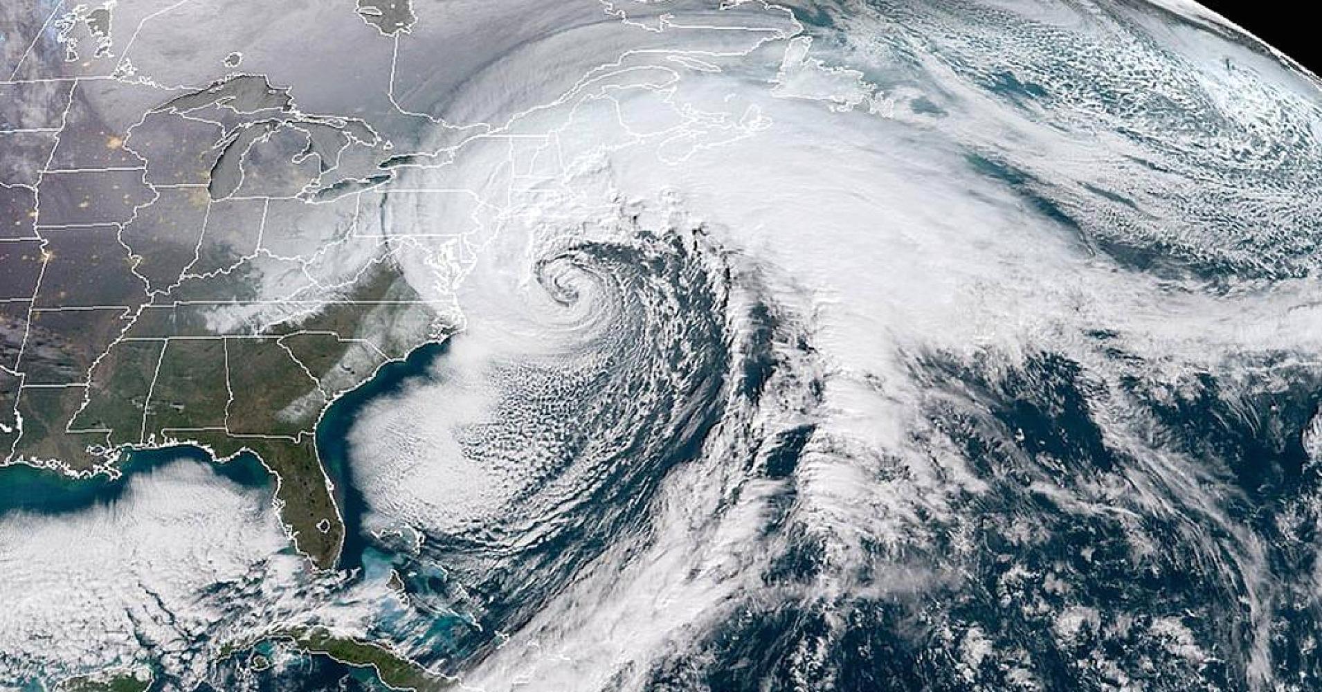 Photos NASA took pictures of the bomb cyclone from space and they’re